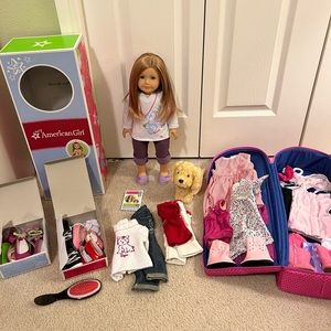 American Girl Real Me Doll #39 plus carrying case, clothes, and accessories